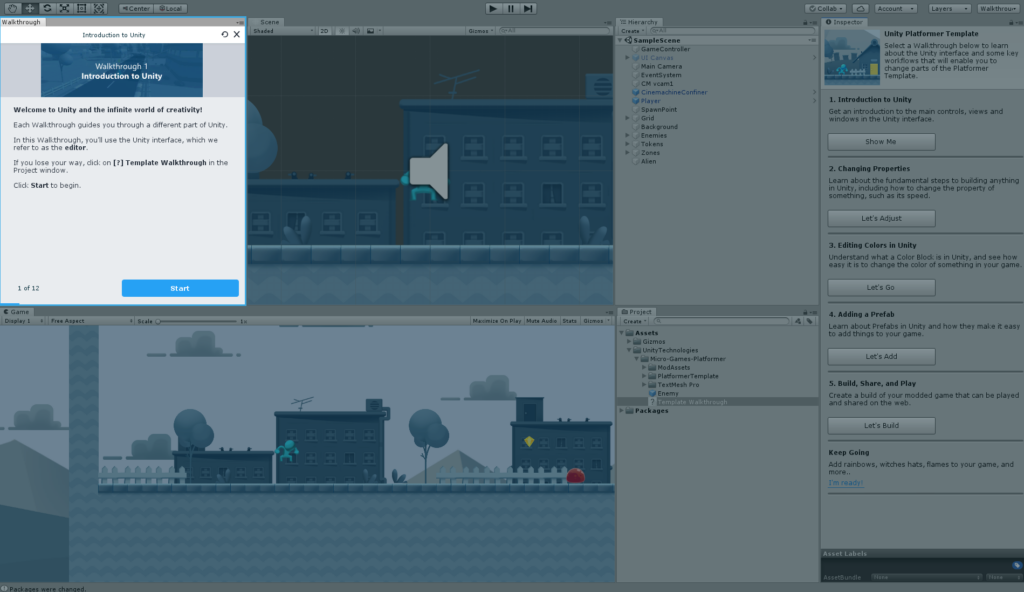 Microgames: Learn the basics of Unity! - Unity Learn
